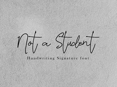 Not a Student Font font hand writing lettering signature signature font simple font stylish