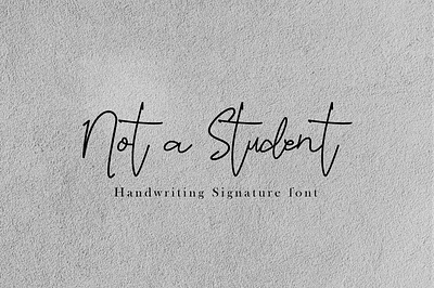 Not a Student Font font hand writing lettering signature signature font simple font stylish