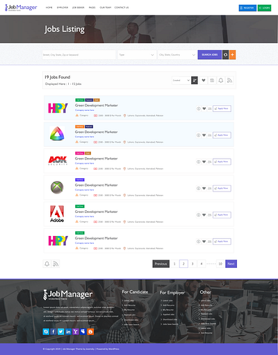 Job listing style employer job job desing job list job listing job portal jobs jobs design jobs info jobs portals jobseeker listing online job portal themes