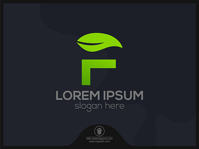 F Natural Leaf Logo alphabet clean logo corporate creative logo design f letter fa logo flat logo green identity illustration logo logo design logo designer logo idea logo inspiration minimalist logo natural logo symbol versatile logo