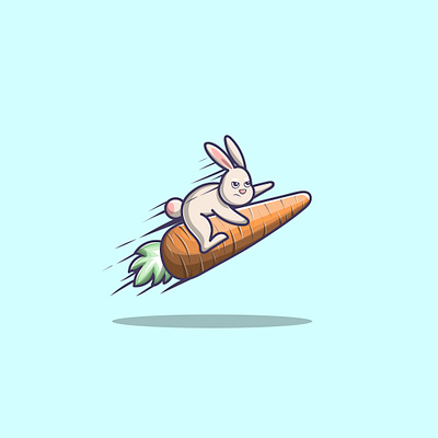 Go Rabbit app cartoon design graphic design icon illustration logo rabbit vector