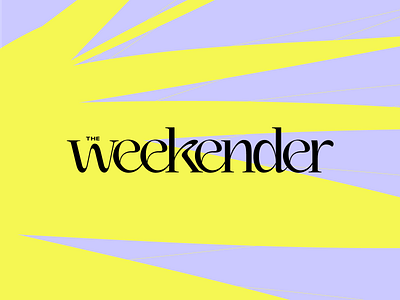 The Weekender Logo abstract brand brandbook branding editorial fashion humanist identity interior layout logo design logotype magazine travel wordmark