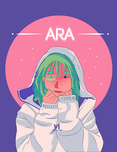 Vector ARA (JKT48) adobe illustrator attractive design graphic design ilustration