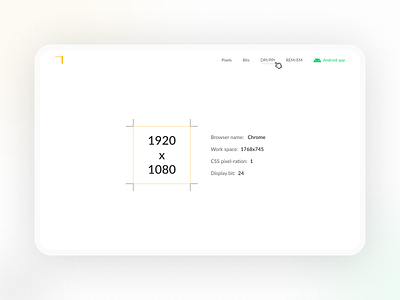 Get size | Web branding color design get size logo minimalism screen sizer ui web