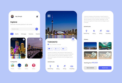 Travel Application adventure design dribble explore innovation tourism travel ui uidesign