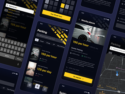 Parking Lot - Concept #3 app car challenge design lot mobile parking ui ux weekly