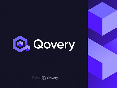 Qovery Logo Redesign app blockchain branding cloud coding cube deploy developer enterprise fullstack gradient icon identity isometry logo rebranding redesign software startup tech