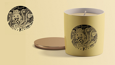 Candle Packaging - Hand Drawn Doodle adobe illustrator candle design doodle graphic art graphic design handdrawn illustration packaging