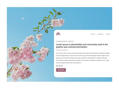 Daily UI #035 - Blog Post
