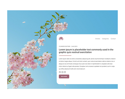 Daily UI #035 - Blog Post