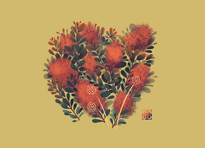 Smoke Bush art artwork botanical bush flowers illustration illustrator leaf leaves plant procreate smoke smoke bush tree