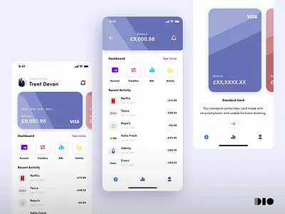 Native Banking App / UI Concept app banking branding design graphic design illustration logo money typography ui ux vector