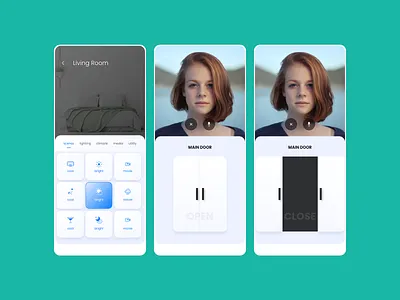 Home automation and Lock 3d animation branding buttons design door graphic graphic design home automation icons illustration lock lock app logo mobile app motion graphics template ui ux web