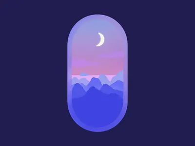 Summer Night graphic design illustration