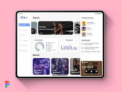 Fit+ : Workout Apps app design exploration ui ui exploration uiconcept uidesign workout