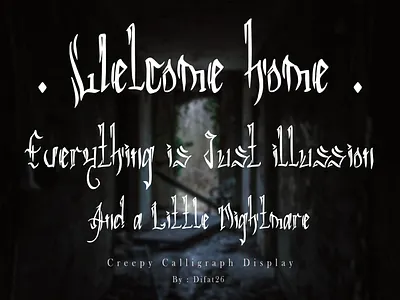 The GhostArt Font artistic blackletter calligraphy display font hand drawn ink