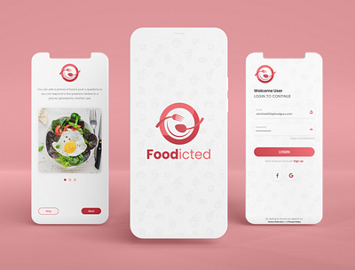 Food App authentication delivery food login signup ui