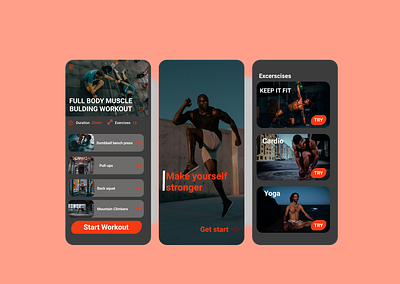 Strong Workout app design ui ux