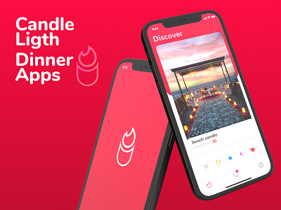 candle light dinner apps ui mobile app branding candle dating design logo mobile restaurant ui ux