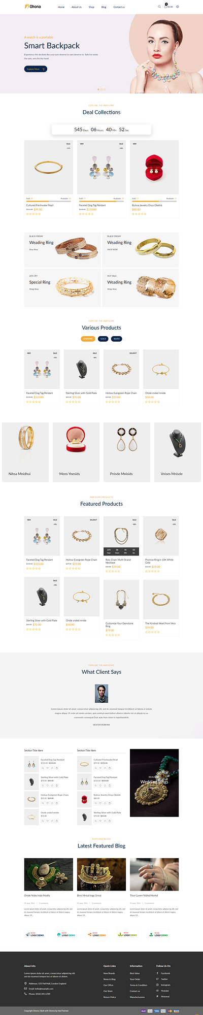 Ghona – Jewelry Shopify Theme cosmetic shopify store dark jewellery website e commerce gift jewelry template jewelry shopify theme minimal shopify multipurpose ecommerce