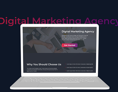 Digital Marketing Agency Landing Page branding ui web design