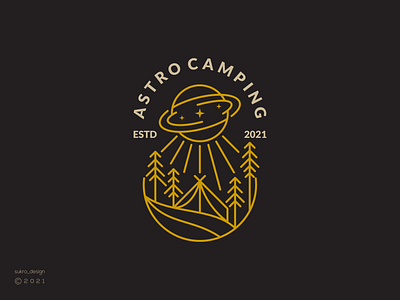 Astro Camping logo astronaut brand branding camp clean design elegant graphic design icon lineartlogo logo logoinspiration logomark logos minimal nature