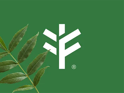 Forestry® environment forest green hidden meaning letter f letter tree logo icon monogram nature negative space tree