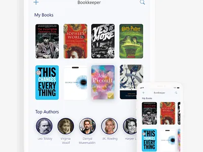 Bookkeeper books design e reader figma graphic design illustration responsive ui ux