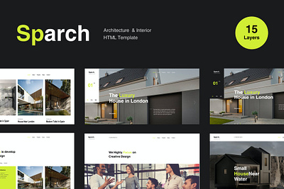 Sparch - Architecture & Interior HTML Template app architetcure branding creative design freelancer html illustration job logo modern pitch deck theme ui ui design ux ux design web website