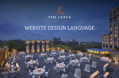 Leela Hotels - Website UI Design Language design design language hotel ui ui design ux web web design website website design