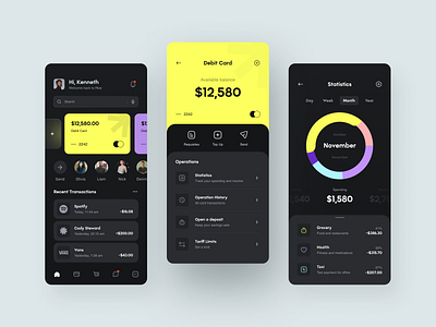 RISE | Mobile Banking app app design balance bank app banking banking card branding design concept dashboard finance financial app fintech interface mobile mobile ui payment product design transaction ui ux