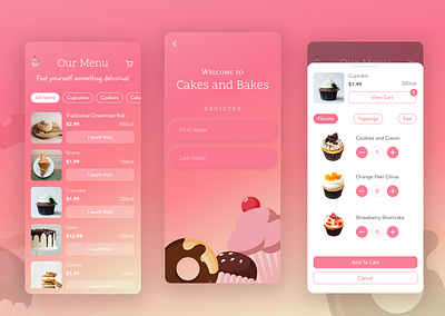 Bakery Mobile UI Concept