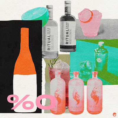 Non-Alcoholic Drinks collage alcohol beverage collage design digitalcollage drink graphic design kolaj vintage