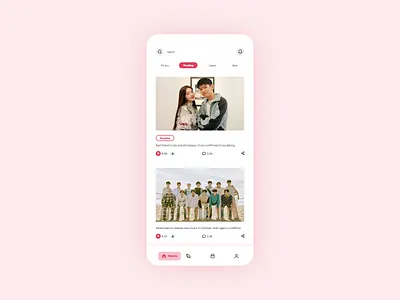 #DailyUI #069 - Trending 069 adobe xd app breaking daily ui dailyui dailyui 069 dailyuichallenge design kpop music news red velvet seventeen trending ui ux