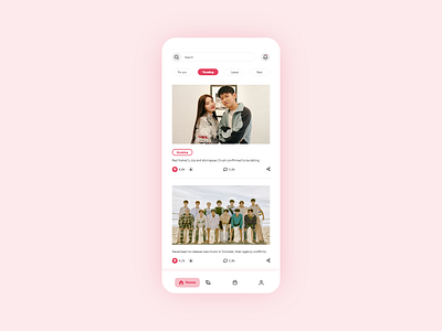 #DailyUI #069 - Trending 069 adobe xd app breaking daily ui dailyui dailyui 069 dailyuichallenge design kpop music news red velvet seventeen trending ui ux