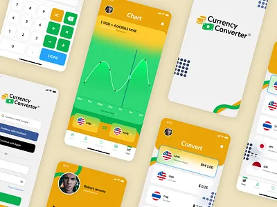 Currency Converter branding concept design logo mobile app ui ux xd
