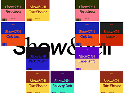 Show&Tell animation art direction branding clean color design logo motion graphics simple typography