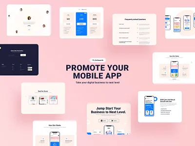 App Landing Page Screens app landingpage clean figma figma template landing landingpage mobile modern photoshop pink professional screen ui ux xd