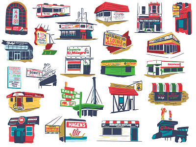 Chicago Reader Restaurants chicago illustration map restaurants