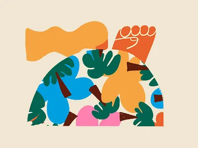 Waves? beach character illustration palm pattern shirt summer waves