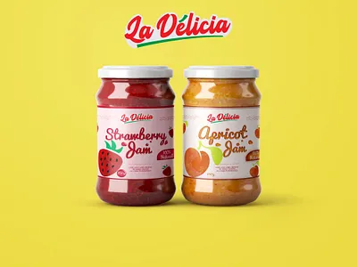 "La Délicia" Logo design , Brand Identity & Packaging Design brand packaging branding brandpackaging commercial delicious design food food commercial food logo food mockup food packaging foodbranding foodpackaging graphicdesign illustration jam jam packaging la delicia logodesign mockup