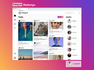 Instagram Redesign By shan 😎 2021 design adobe branding cared color design figma font graphic design instagram logo minimal mobile ui redesign social social media ui ui design ux web design