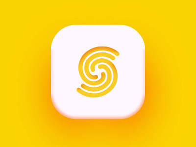 SuperMain app branding icon logo logomark minimal s logo ui yellow