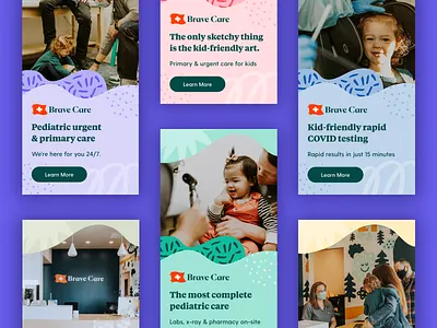 Brave Care Digital Ads ads advertising brand branding design google inspiration marketing photography social media type typography ui ux web design whimsical
