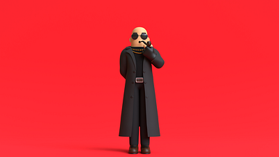 Minimal Gangstar 3D Cartoon Character 3d 3dcharacter animation cartoon characteranimation characterdesign charactermodeling design graphic design illu illustration minimalcharacter modeling render