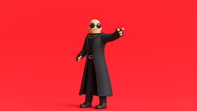 Minimal Gangstar 3D Cartoon Character 3d 3dart animation anime art branding cartoon characteranimation characterdesign charactermodeling design graphic design illustration logo minimal stylized toon ui