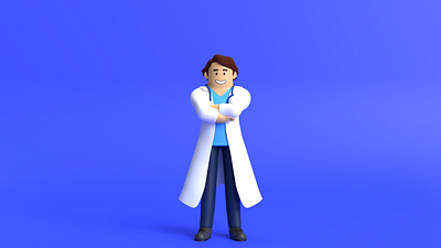 Minimal Doctor 3D Cartoon Character Model. 3d 3dart animation anime branding characteranimation characterdesign charactermodeling covid19 design doctor doctorcharacter graphic design illustration logo stayhome staysafe ui vaccine