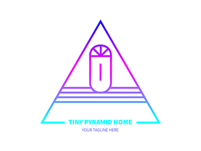 TINY PYRAMID HOME LOGO, PYRAMID LOGO, REALESTATE LOGO apps icon branding creative logo gradient graphic design homesweethome illustration interiordesign logo logo design minimalist logo modern logo pyramid realestate realestateagent realtor startup typography ui web design