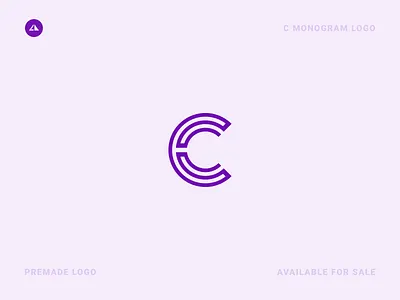 C Monogram Logo branding c monogram logo design flat geometry icon logo minimal