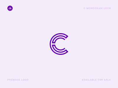 C Monogram Logo branding c monogram logo design flat geometry icon logo minimal